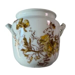 Haviland Limoges Porcelain Bowl White Yellow Floral Gold Trim Excellent 6120